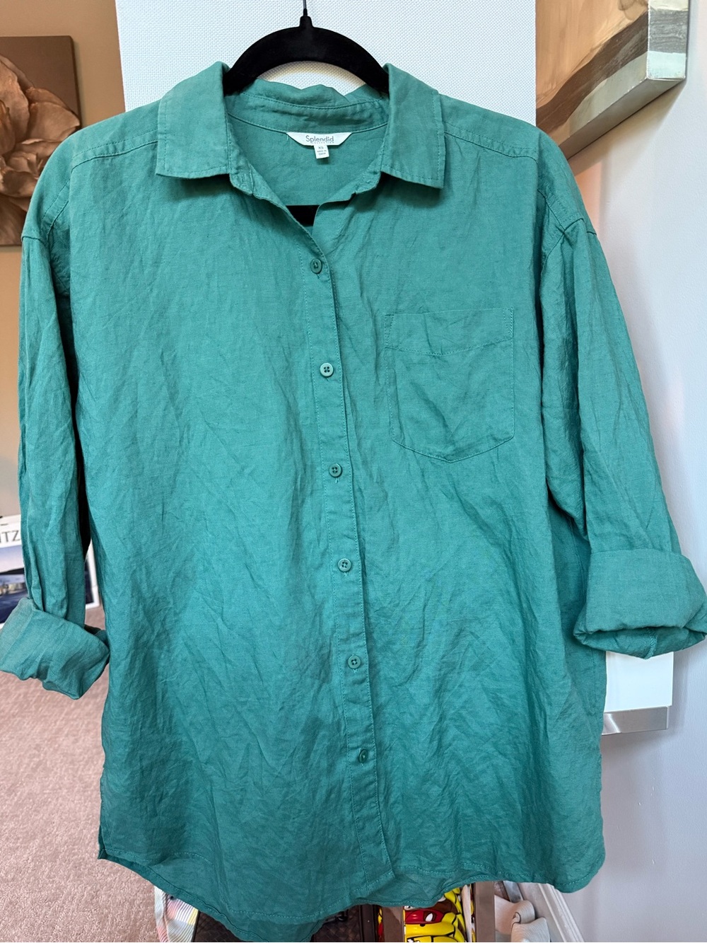 Splendid Bailey Button Down Shirt | XS | Linen Blend | Excellent Condition